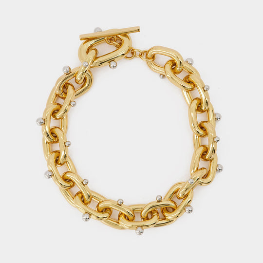 Xl Link Neck Necklace - Paco Rabanne - Gold/Silver - Metal