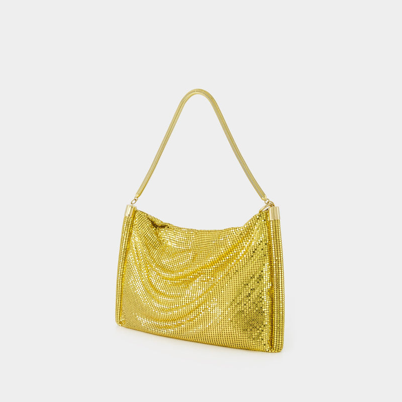 Pixel Tube Small Hobo Bag - Paco Rabanne - Aluminium - Gold