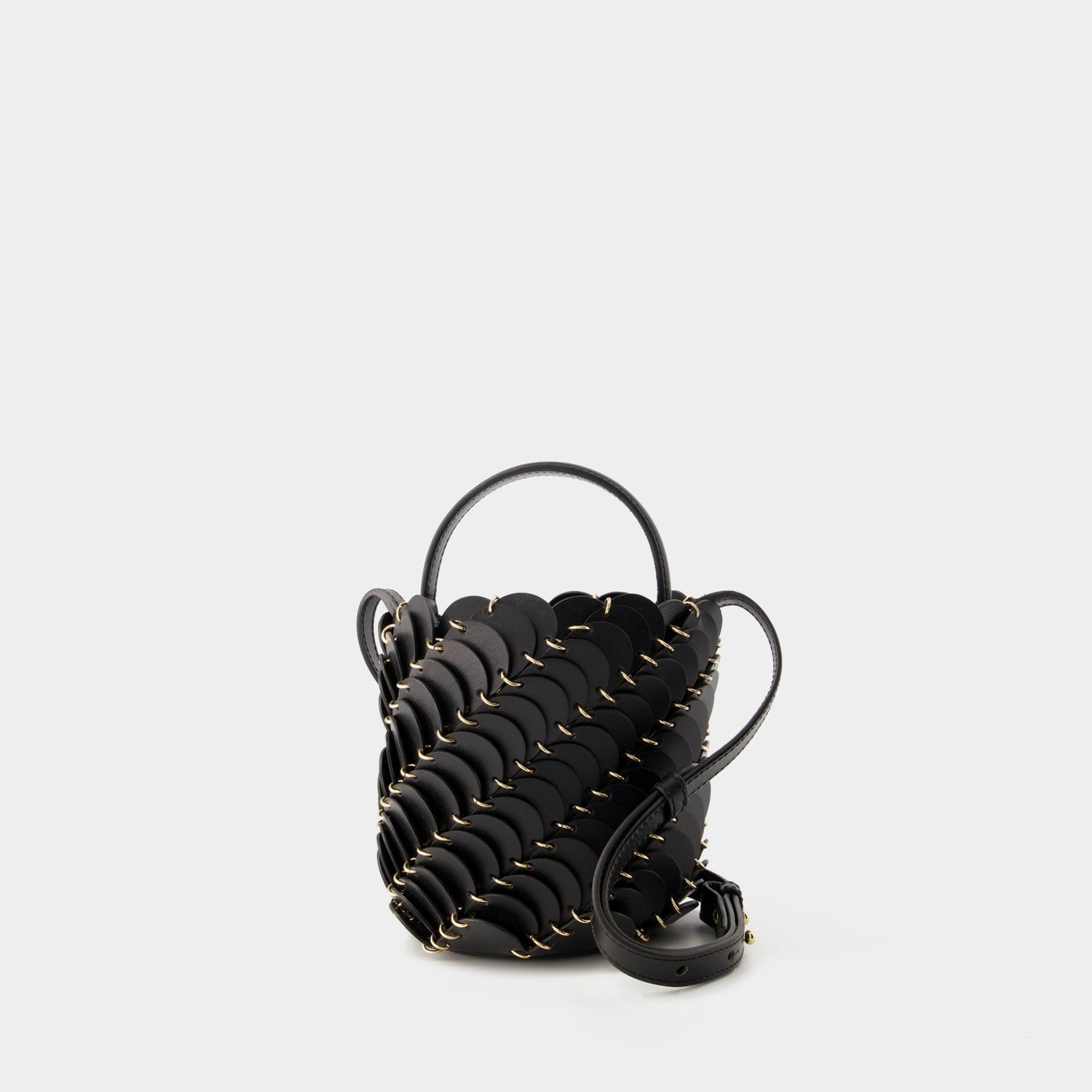 【rabanne】Sac A Main Bucket Bag Rabanne Sac a Main Disc-Link Raffia Bucket Bag | Neiman Marcus