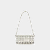 Button Baguette Crossbody  - Paco Rabanne - Silver