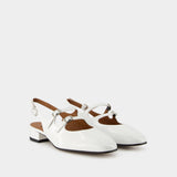 Peche Pumps - Carel - White - Patent Leather