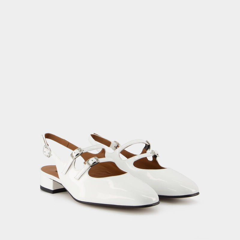 Peche Pumps - Carel - White - Patent Leather