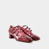 Kina Pumps in Burgundy Patent Leather