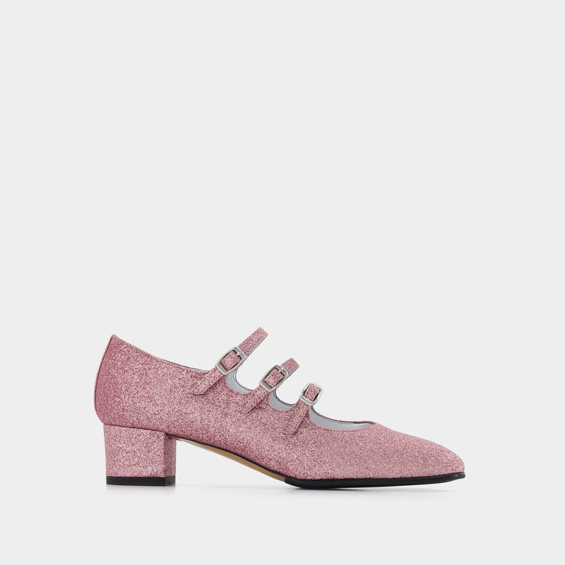 Kina Pumps - Carel - Glitter Pink - Leather