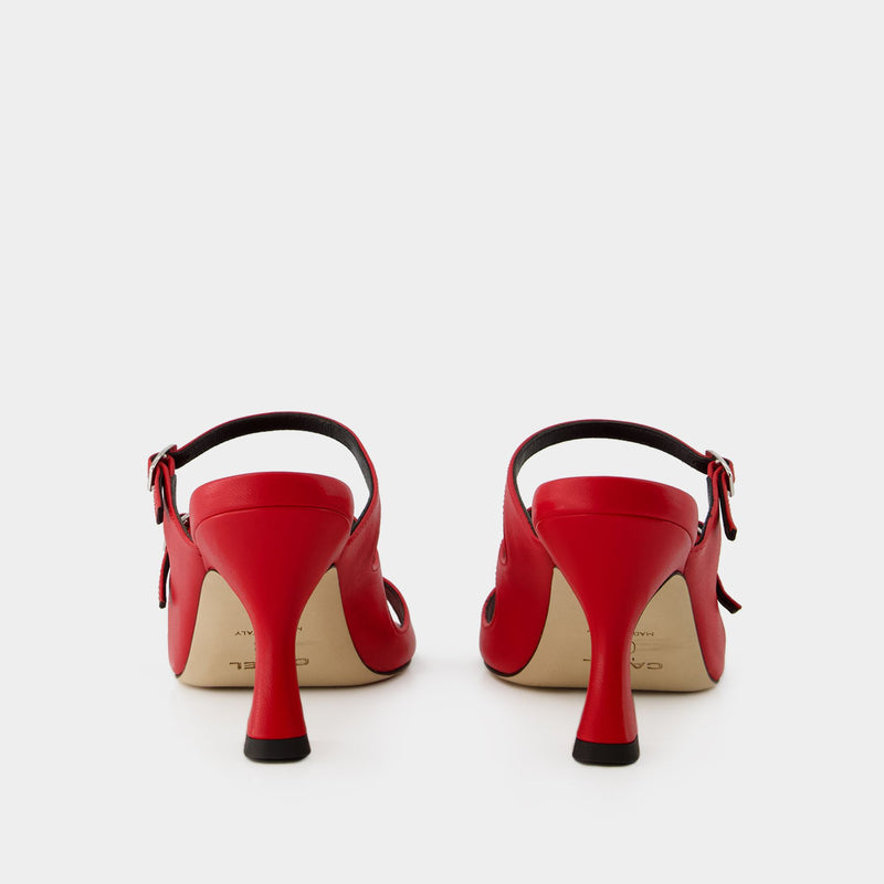 Kitty Sandals - Carel - Leather - Red