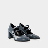 Alice Pumps - Carel - Patent Leather - Grey Blue