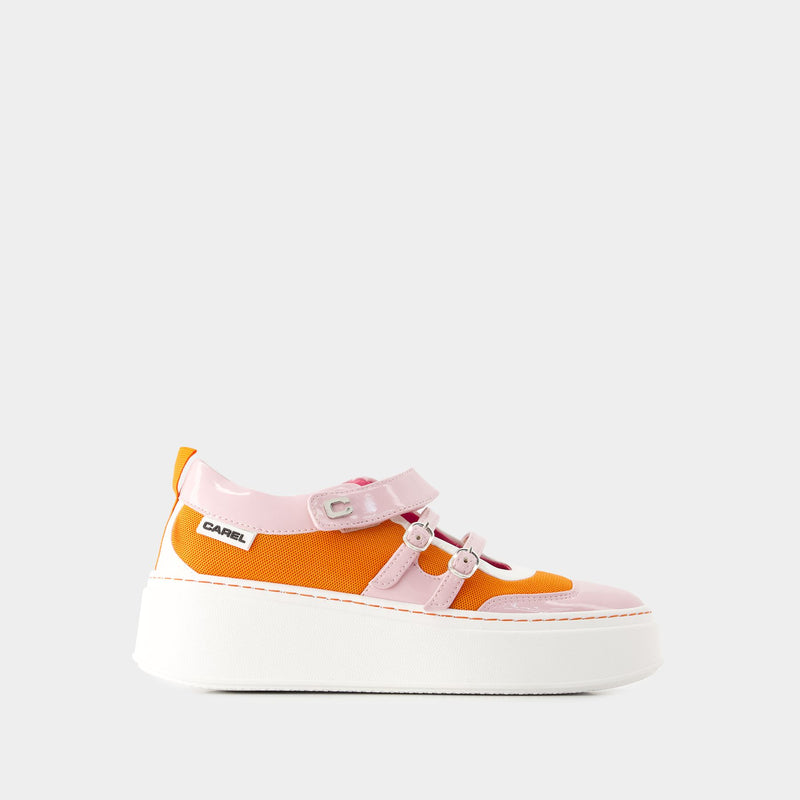 Baskina Sneakers - Carel - Leather - Orange/Pink