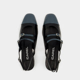 Abricot Sandals - Carel - Leather - Black/Blue