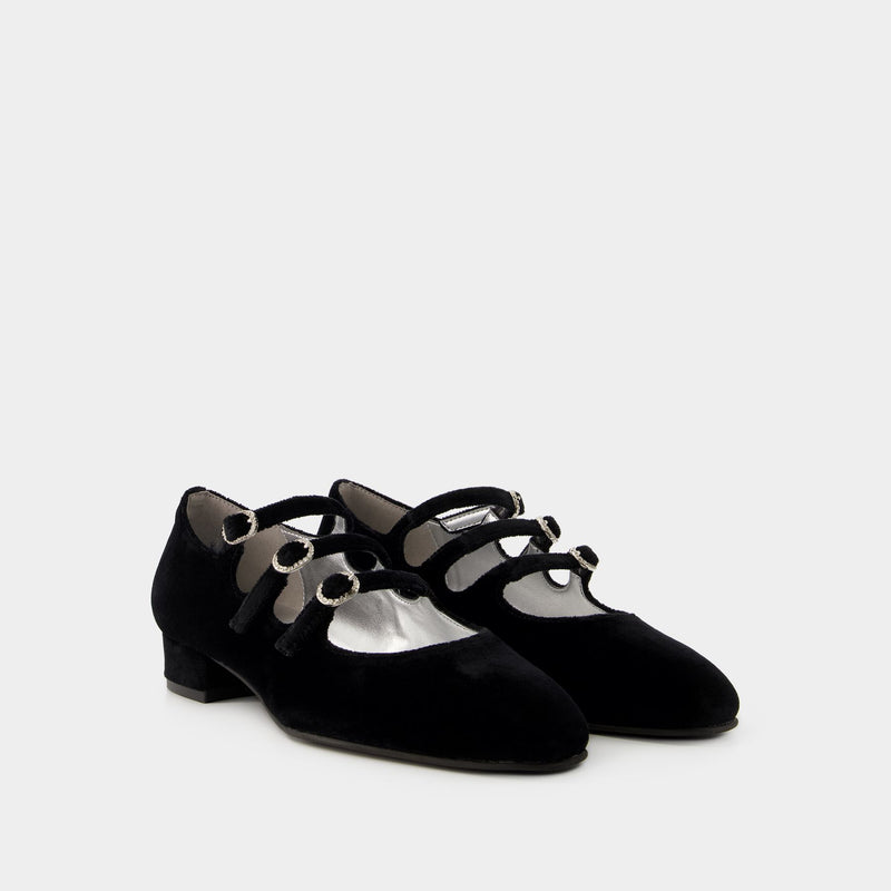 Ariana Ballerinas - Carel - Velvet - Black