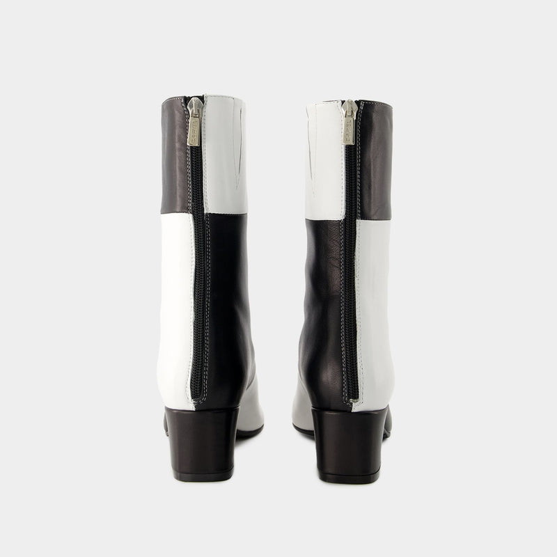 Estime Go Ankle Boots Carel Leather Black/White - Main Image