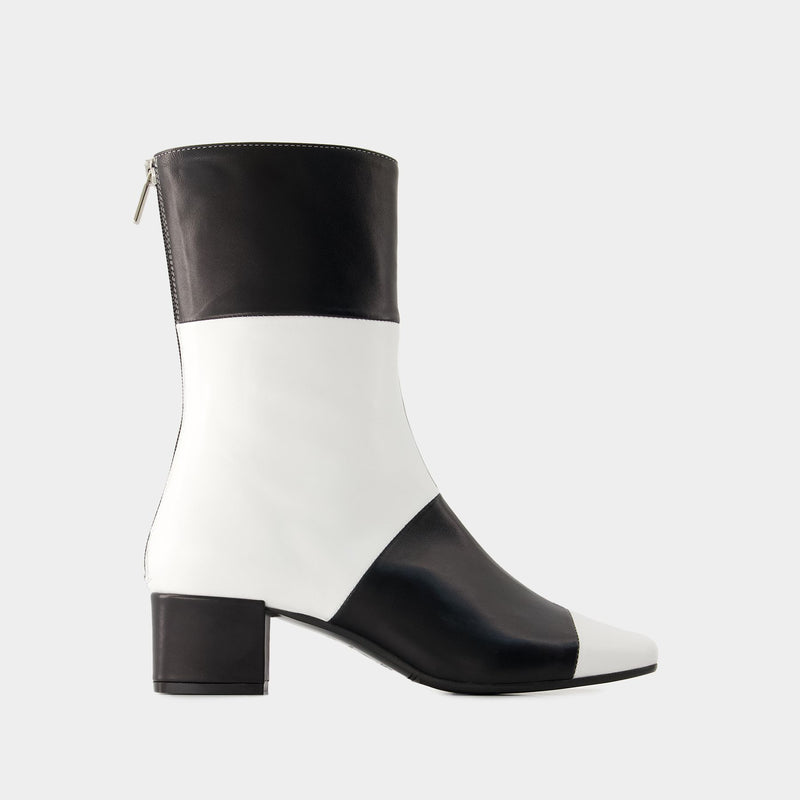 Estime Go Ankle Boots - Carel - Leather - Black/White