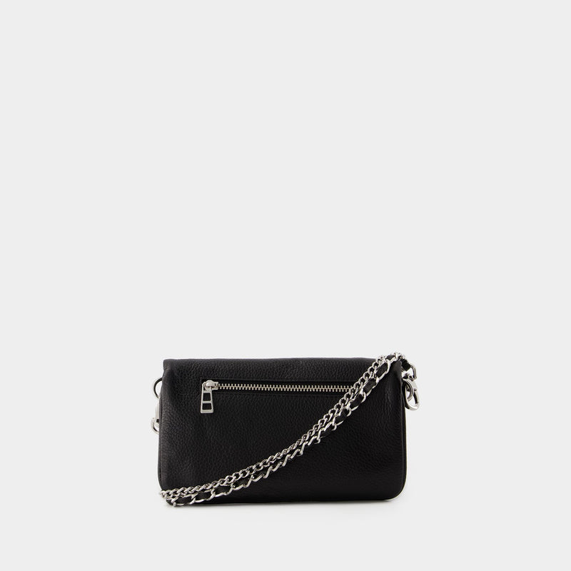 Rock Nano Hobo Bag - Zadig & Voltaire - Leather - Black/Silver