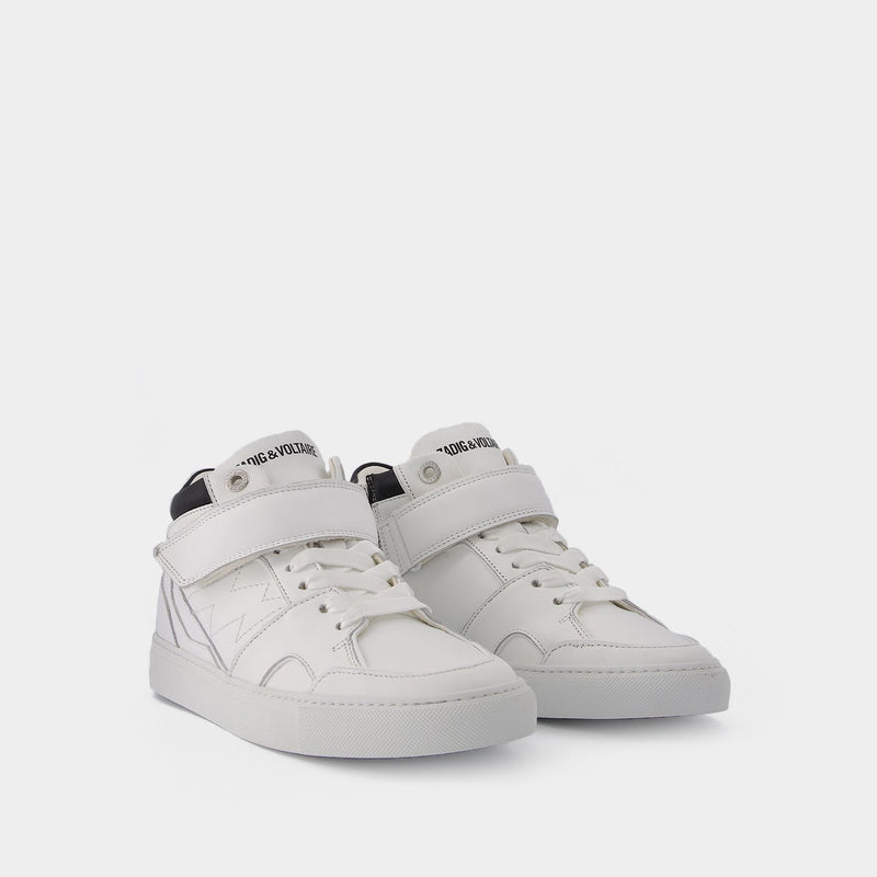 Zv1747 Mid Sneakers - Zadig & Voltaire - White - Leather
