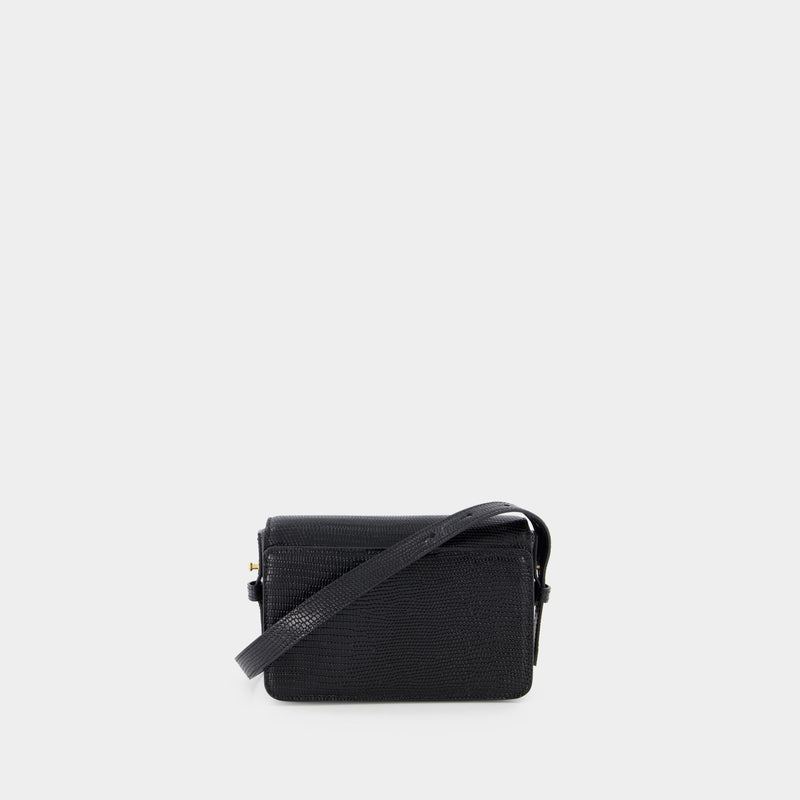 Black Leather Bag Small Crossbody Bag for Phone Mini -  UK
