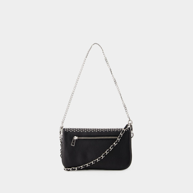 Rock Nano Plumetis Hobo Bag - Zadig & Voltaire - Leather - Black