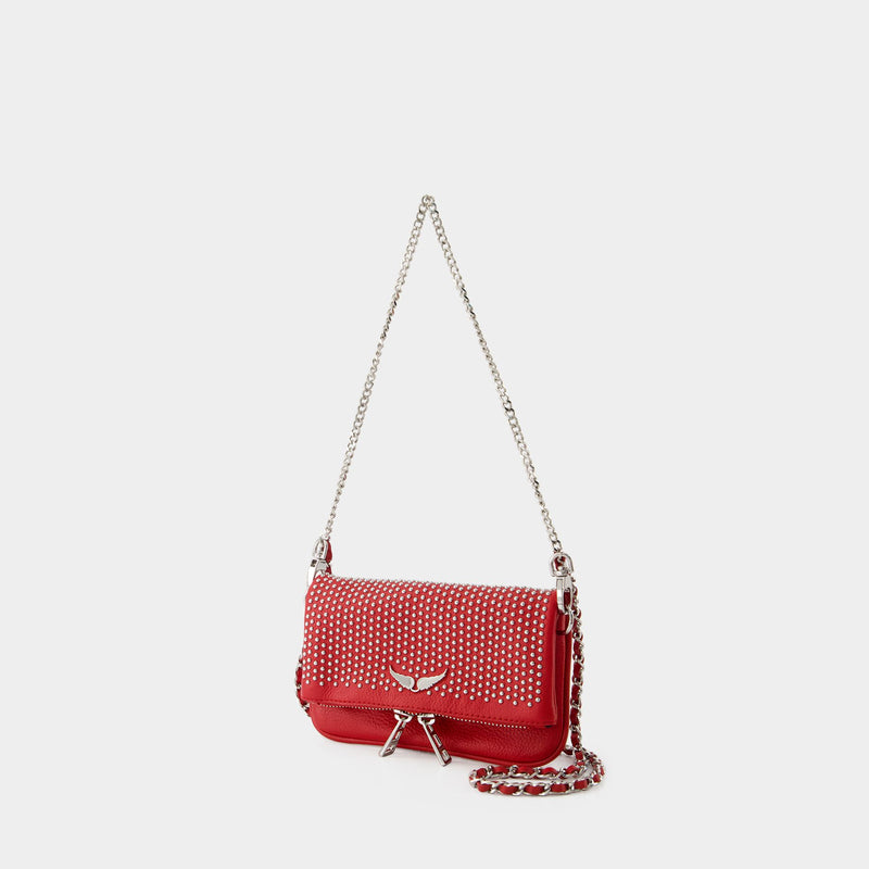 Rock Nano Hobo Bag Zadig Voltaire Leather Red - Main Image