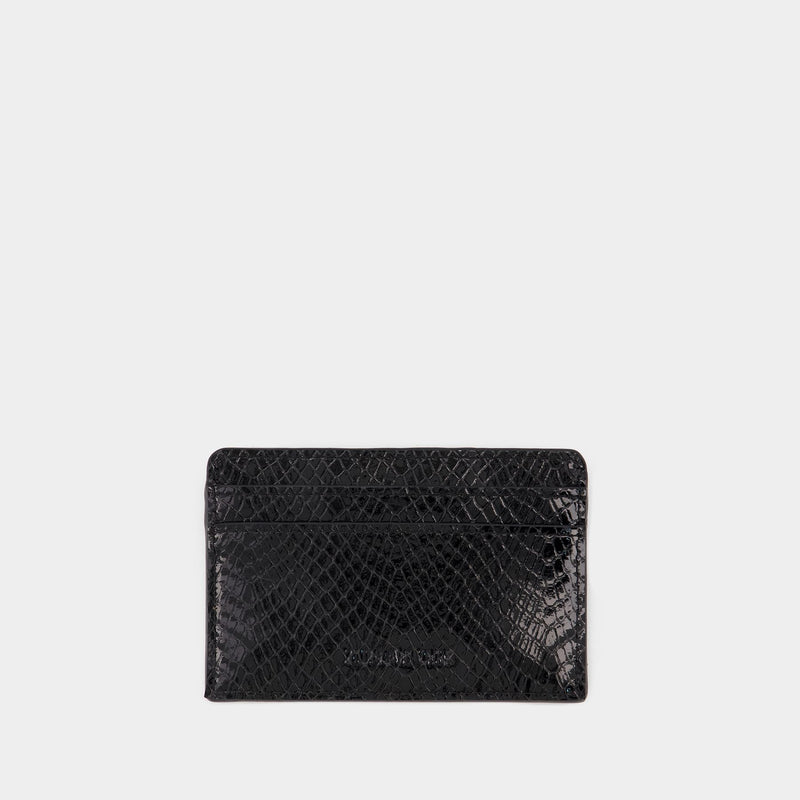 Glossy Wild Card Holder Zadig & Voltaire Leather Black