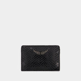Glossy Wild Card Holder - Zadig & Voltaire - Leather - Black