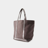 Cabas L Shopper Bag - Vanessa Bruno - Cotton - Grey Anthracite