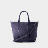 Cabas S Shopper Bag - Vanessa Bruno - Linen - Blue Denim