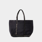 Cabas L Shopper Bag - Vanessa Bruno - Linen - Black