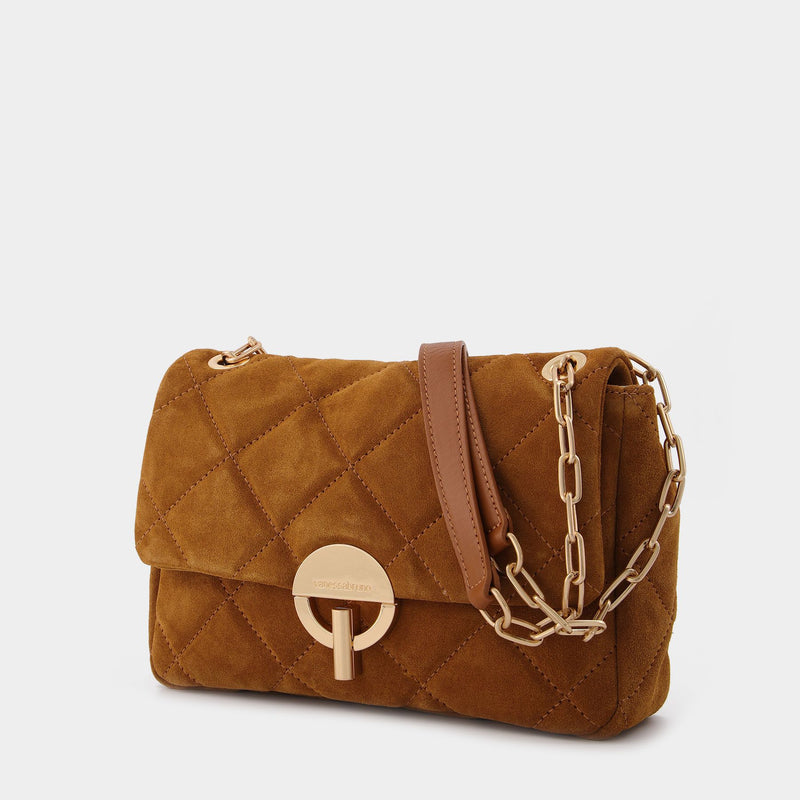 Moon Mm Bag in Brown Leather