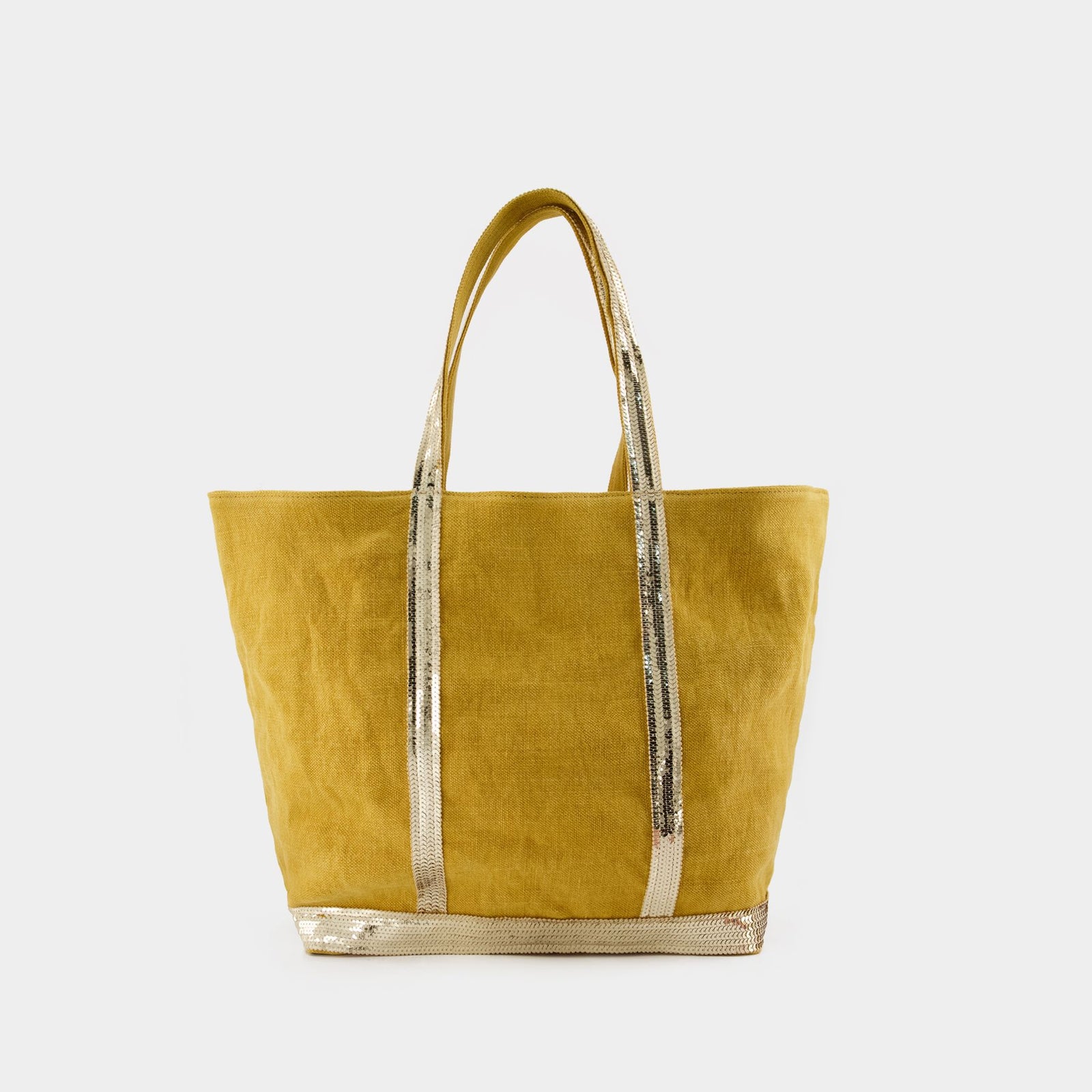 Cabas L Tote Bag Vanessa Bruno Moutarde Linen