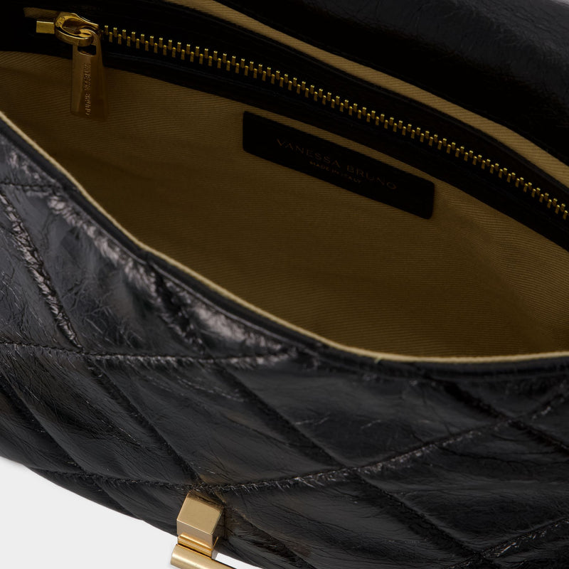 Grand Moon Shoulder Bag Vanessa Bruno Leather Black