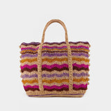 Cabas L Tote Bag - Vanessa Bruno - Multi - Raphia