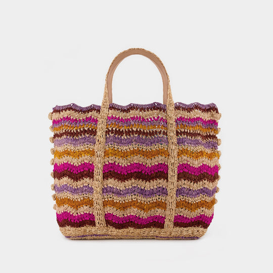 Cabas L Tote Bag - Vanessa Bruno - Multi - Raphia