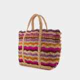 Cabas L Tote Bag - Vanessa Bruno - Multi - Raphia