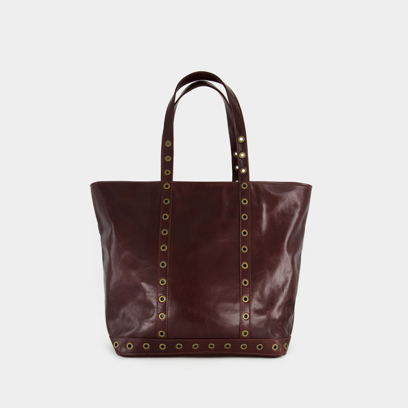 Cabas L tote Vanessa Bruno Leather Chocolate