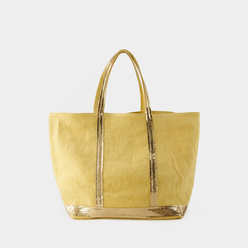 Cabas L Shopper Bag - Vanessa Bruno - Linen - Fresh Butter