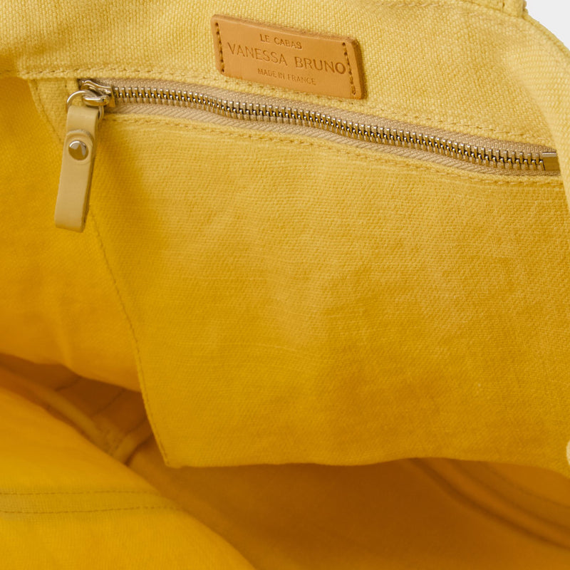 Cabas L Shopper Bag - Vanessa Bruno - Linen - Fresh Butter