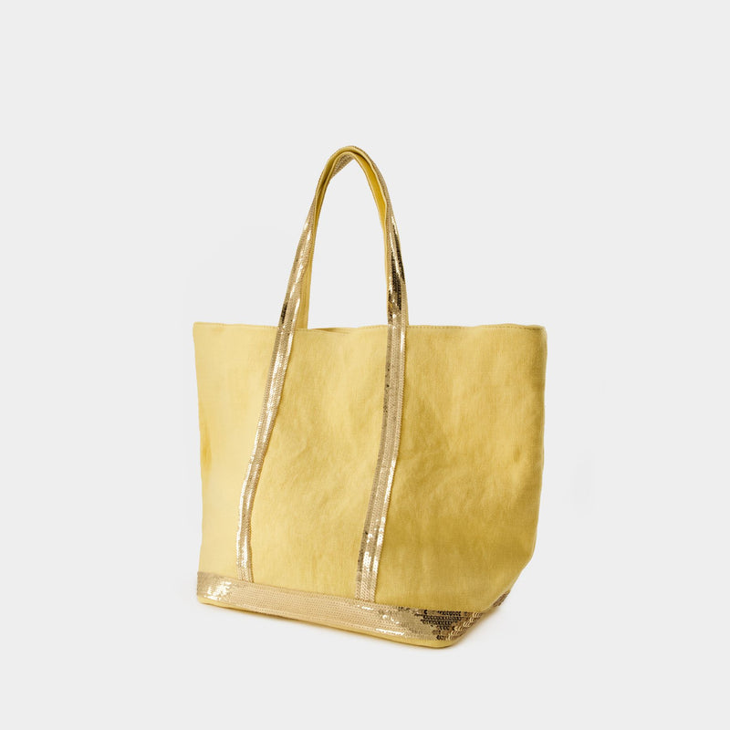 Cabas L Shopper Bag - Vanessa Bruno - Linen - Fresh Butter