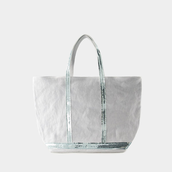 Cabas L Shopper Bag - Vanessa Bruno - Linen - Grey