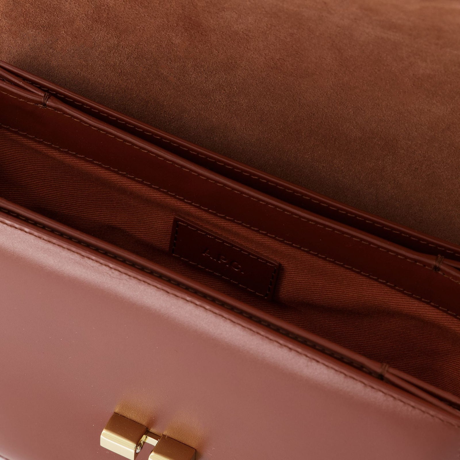 ☆A.P.C.☆ Small Grace Crossbody Bag Hazelnut PXBMWF61413CAD Grace Small Hobo Bag - A.P.C. - Hazelnut - Leather