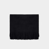 Ambroise Embroidered Scarf - A.P.C. - Wool - Black