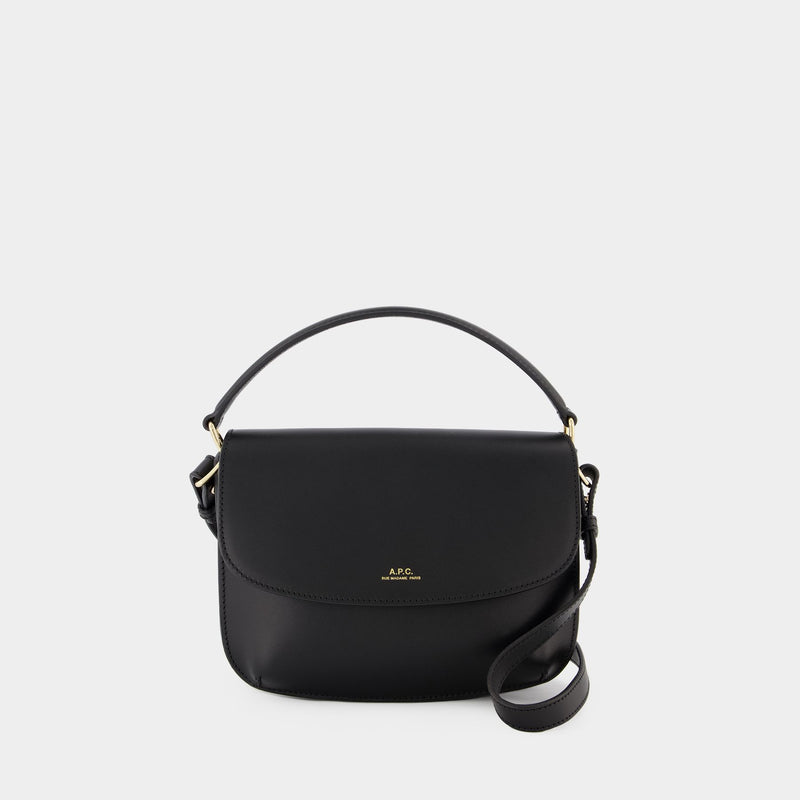 Sarah A Strap Mini Hobo Bag - A.P.C. - Black - Leather