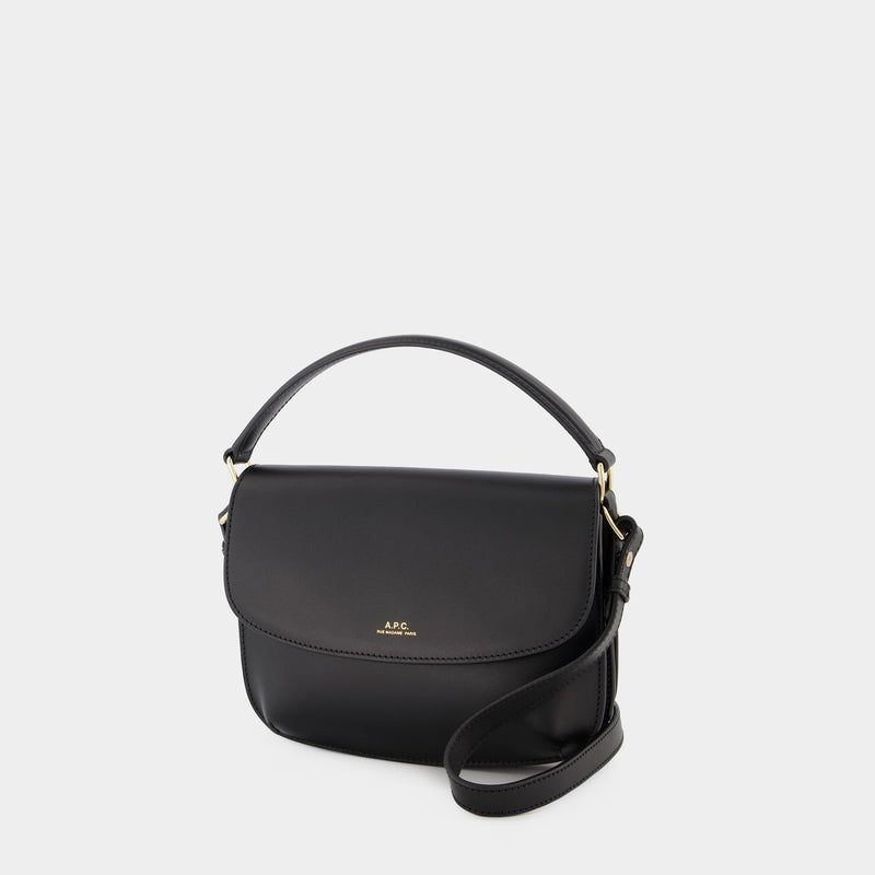 Sarah A Strap Mini Hobo Bag - A.P.C. - Black - Leather