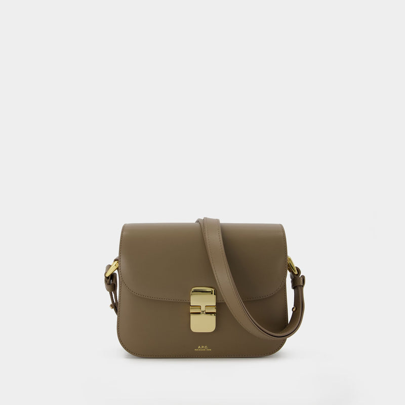 Grace Small Hobo Bag - A.P.C. - Greige - Leather