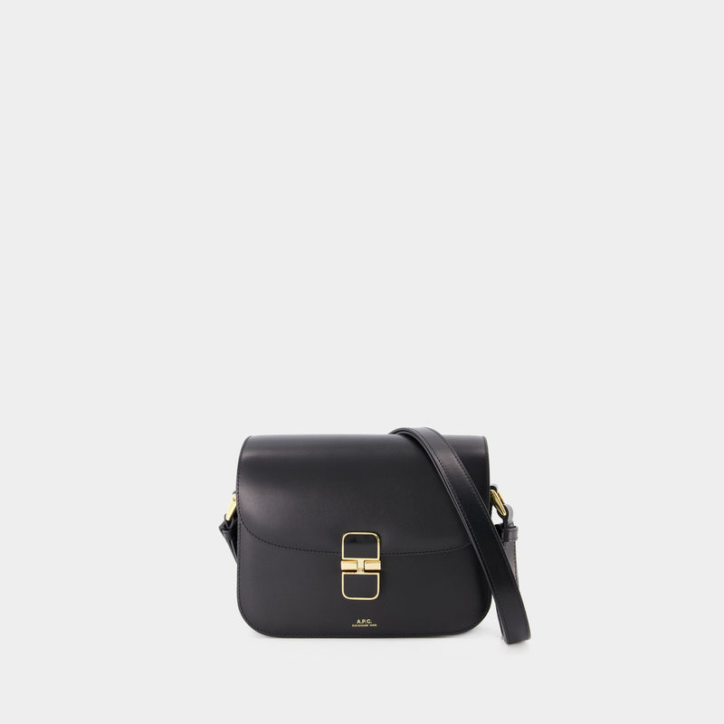 Grace Small Hobo Bag - A.P.C. - Black - Leather