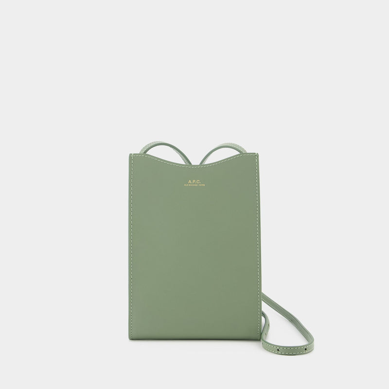 Jamie Neck Pouch - A.P.C - Leather - Green