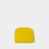 Demi Lune Mini Compact Change Purse - A.P.C - Leather - Yellow