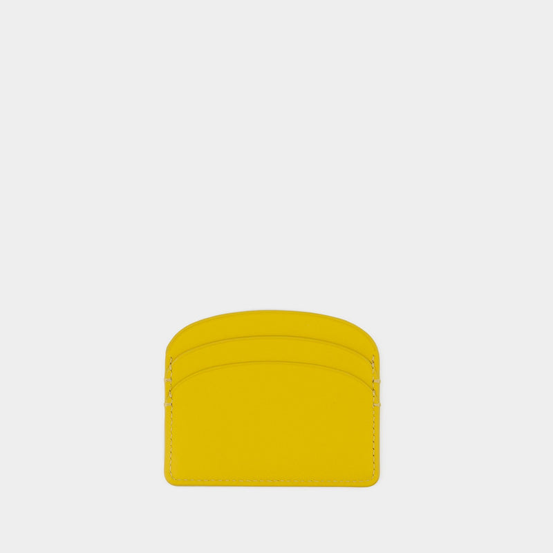 Demi-Lune Cardholder - A.P.C - Leather - Yellow