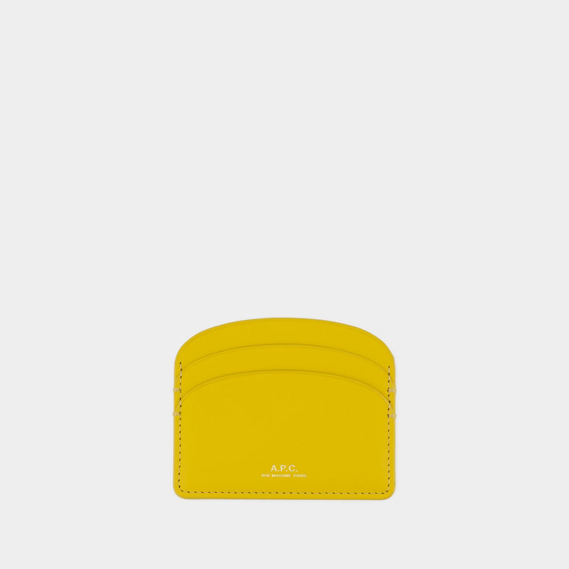 Demi-Lune Cardholder - A.P.C - Leather - Yellow