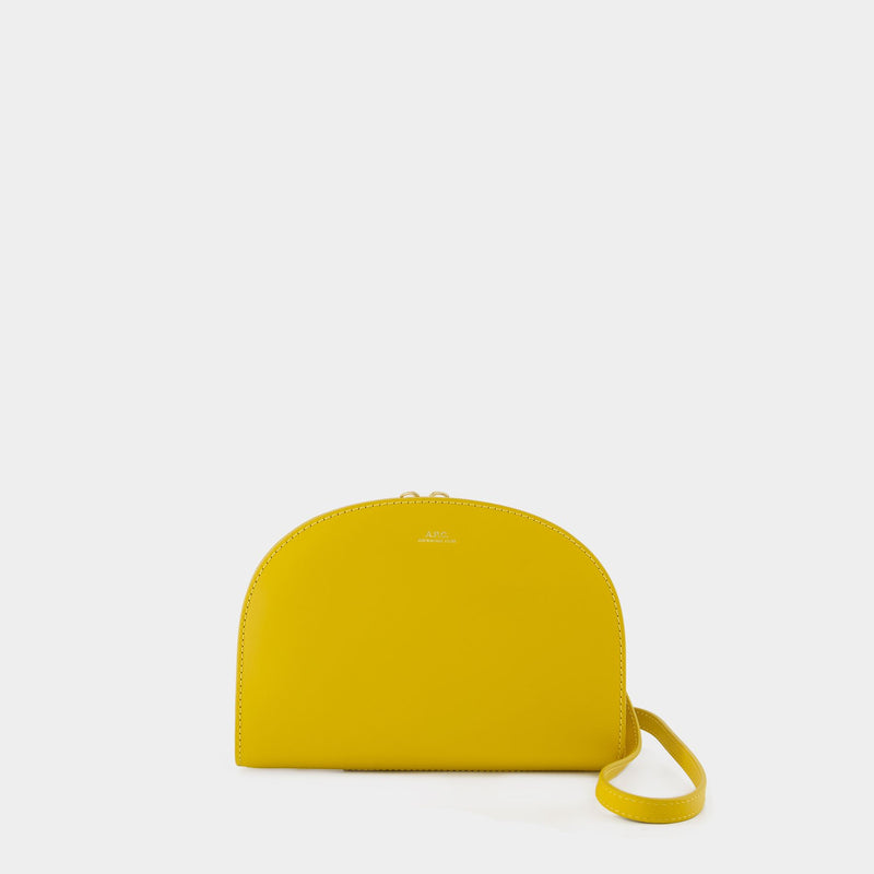 Demi-lune crossbody bag - A.P.C - Leather - Yellow