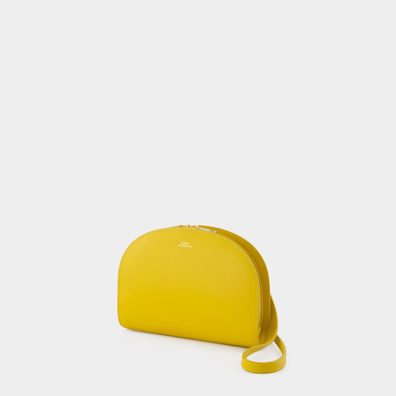 Demi-lune crossbody bag - A.P.C - Leather - Yellow