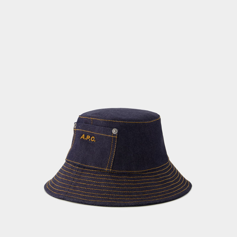 Thais Bucket Hat - A.P.C. - Cotton - Blue
