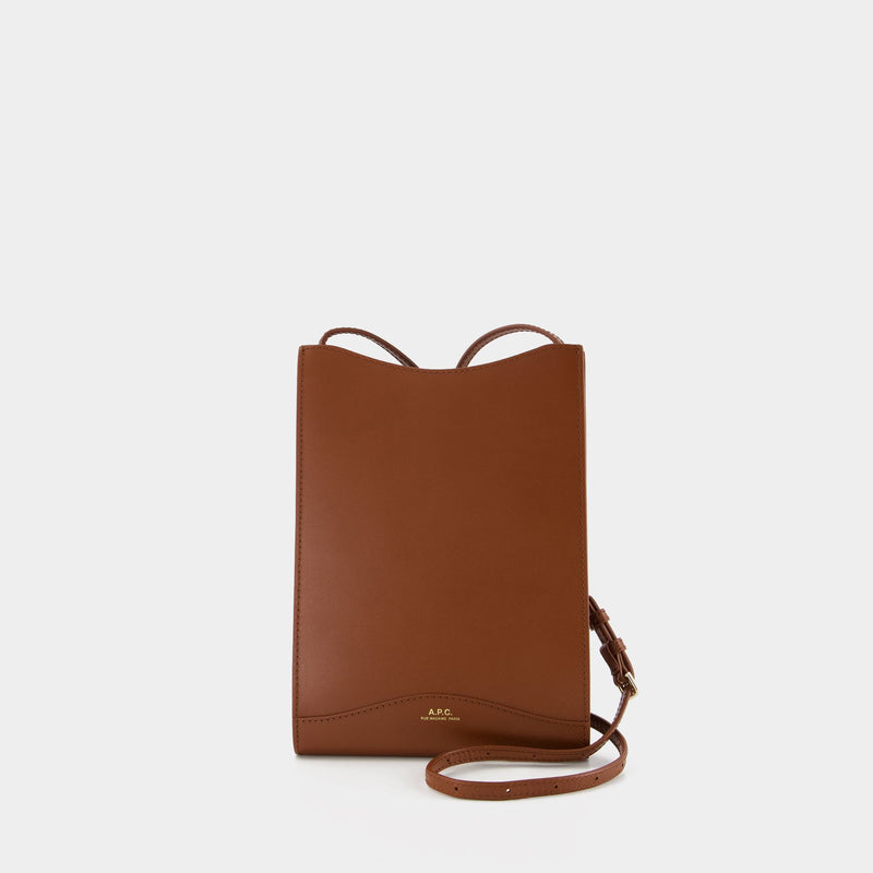 Jamie Large Crossbody - A.P.C. - Leather - Hazelnut